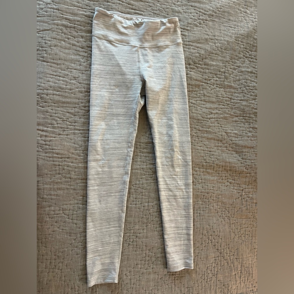 Athleta Girl Light Heather Gray High Waist Chit Chat Tight Leggings XL Sz 14